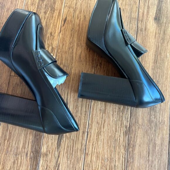 Nwt COACH Ilyse 120MM Leather Platform Loafers Black - Picture 4 of 10